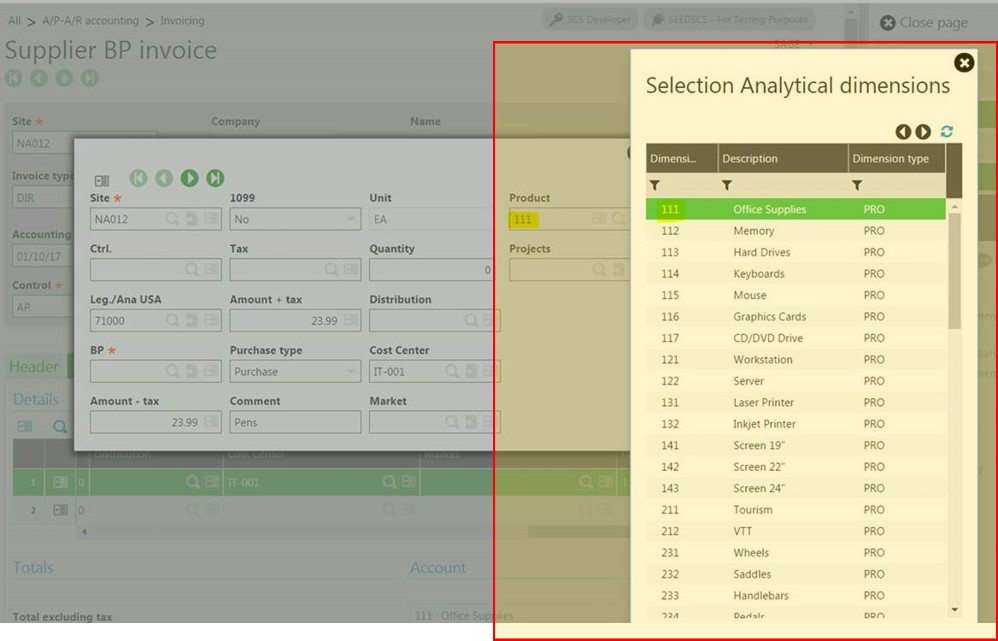 Dimensional Accounting in Sage X3